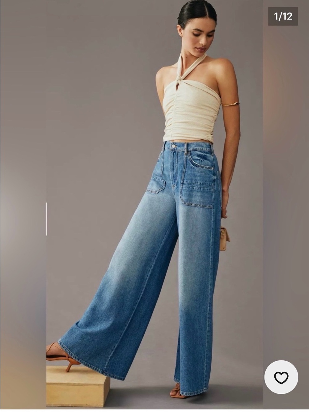 Pilcro The Jane High-Waist Wide Leg Women’s Jeans - Light Blue
